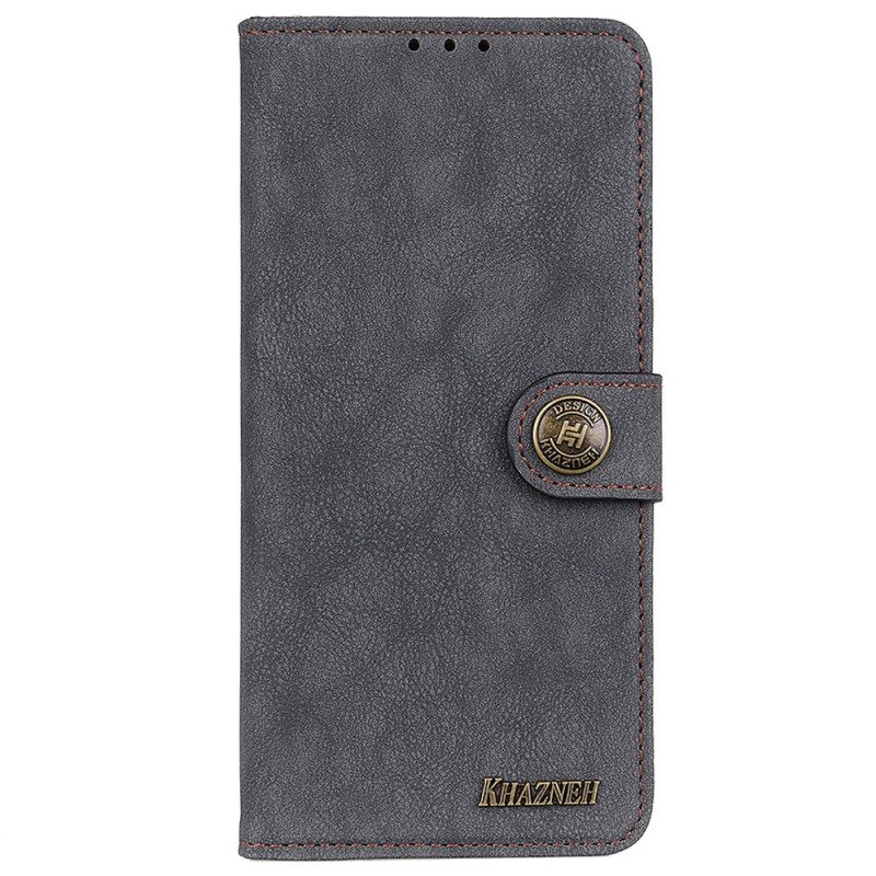 Folio Cover Samsung Galaxy A03 Core Khazneh Crosta Di Cuoio Retrò