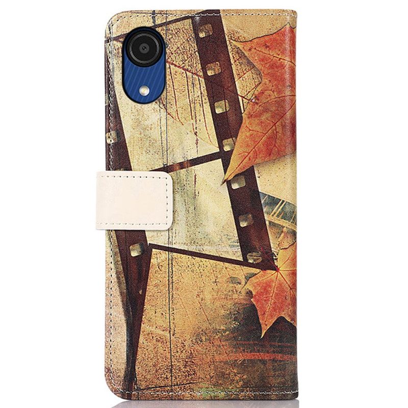 Folio Cover Samsung Galaxy A03 Core Torre Eiffel In Autunno