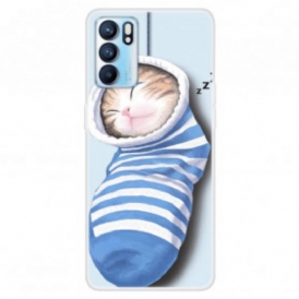 Cover Oppo Reno 6 5G Gattino Addormentato