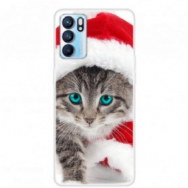 Cover Oppo Reno 6 5G Gatto Di Natale