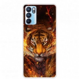Cover Oppo Reno 6 5G Tigre Flessibile