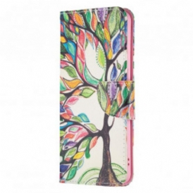 Custodia in pelle Oppo Reno 6 5G Albero Colorato