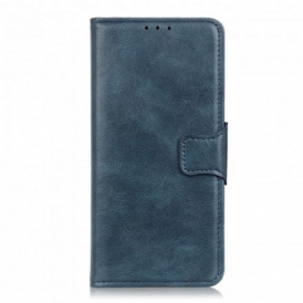 Custodia in pelle Oppo Reno 6 5G Chiusura Reversibile Effetto Pelle