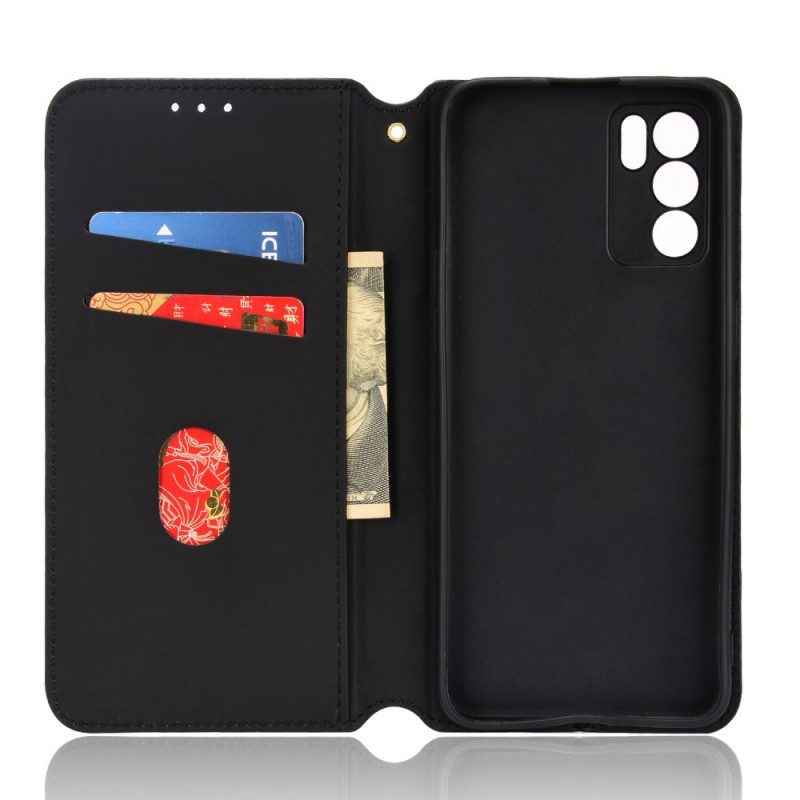 Folio Cover Oppo Reno 6 5G Custodia in pelle Effetto Pelle Diamante 3d
