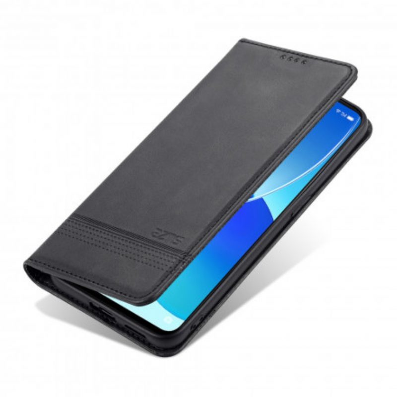 Folio Cover Oppo Reno 6 5G Custodia in pelle Stile In Pelle Azns