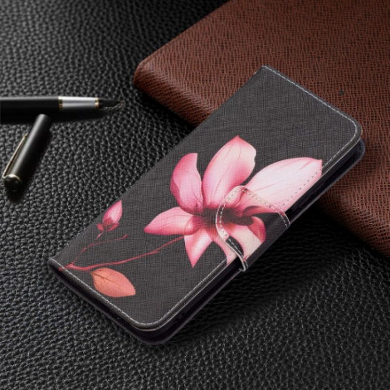 Custodia in pelle Poco M3 Fiore Rosa