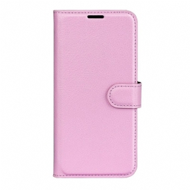 Custodia in pelle Realme GT2 Pro Classica Ecopelle Litchi