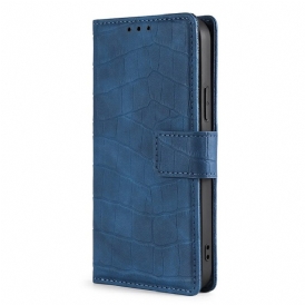 Custodia in pelle Realme GT2 Pro Effetto Pelle Di Coccodrillo