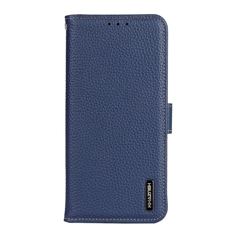 Custodia in pelle Realme GT2 Pro Khazneh Pelle Di Litchi