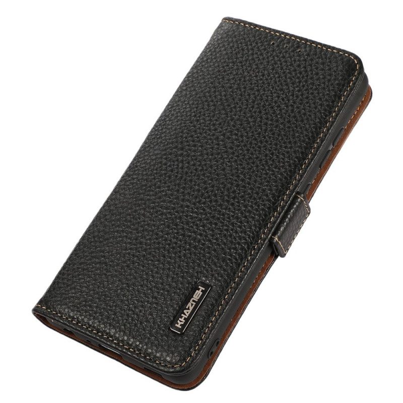 Custodia in pelle Realme GT2 Pro Pelle Litchi Khazneh Rfid