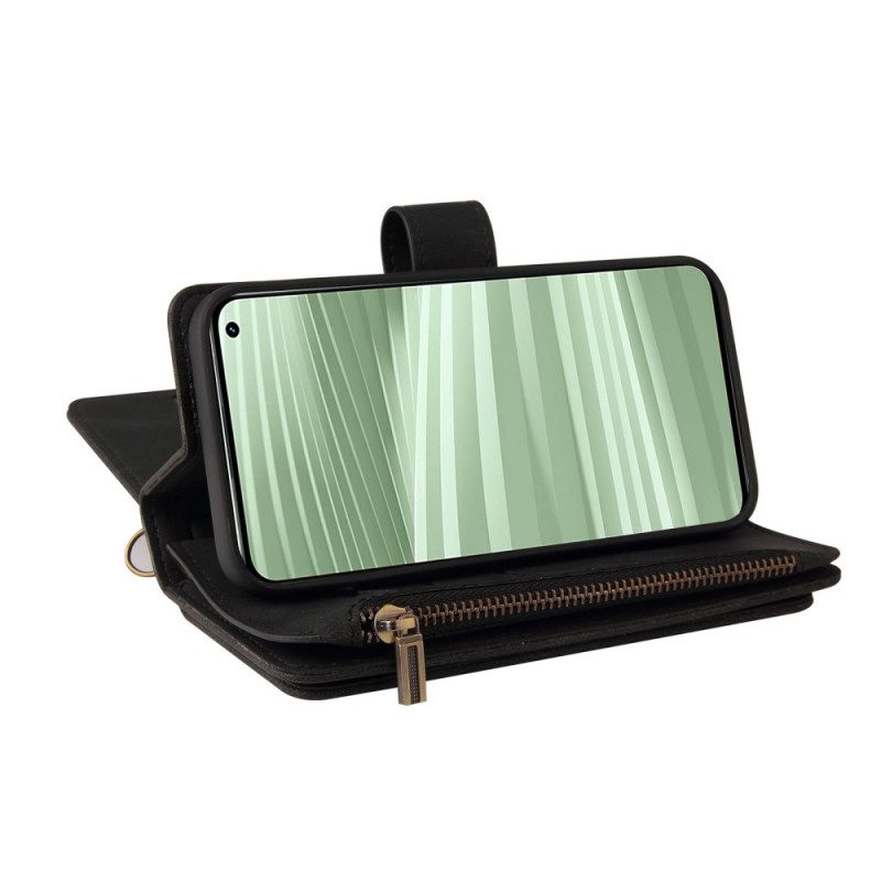 Custodia in pelle Realme GT2 Pro Portacarte Multifunzione