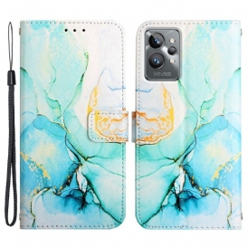 Custodia in pelle Realme GT2 Pro Striscia Di Marmo