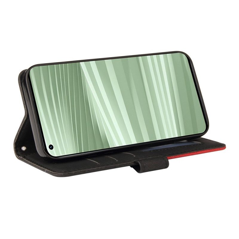 Folio Cover Realme GT2 Pro Cinturino Bicolore