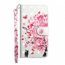 Custodia in pelle Samsung Galaxy A50 Albero Rosa