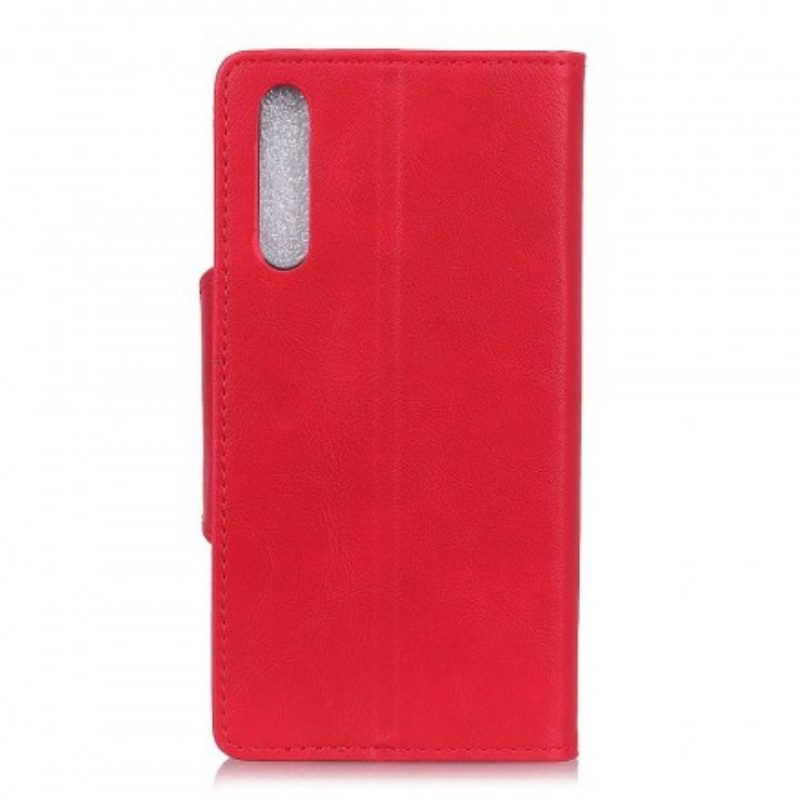 Custodia in pelle Samsung Galaxy A50 Bottone Vintage In Ecopelle