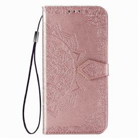 Custodia in pelle Samsung Galaxy A50 Mandala Medioevo