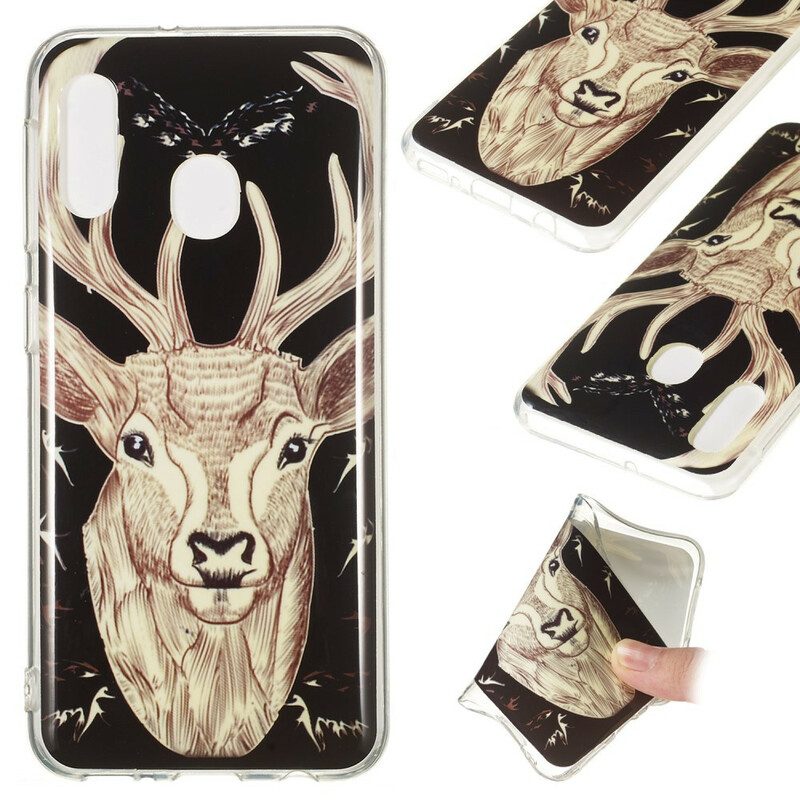 Cover Samsung Galaxy A20e Cervo Maestoso Fluorescente