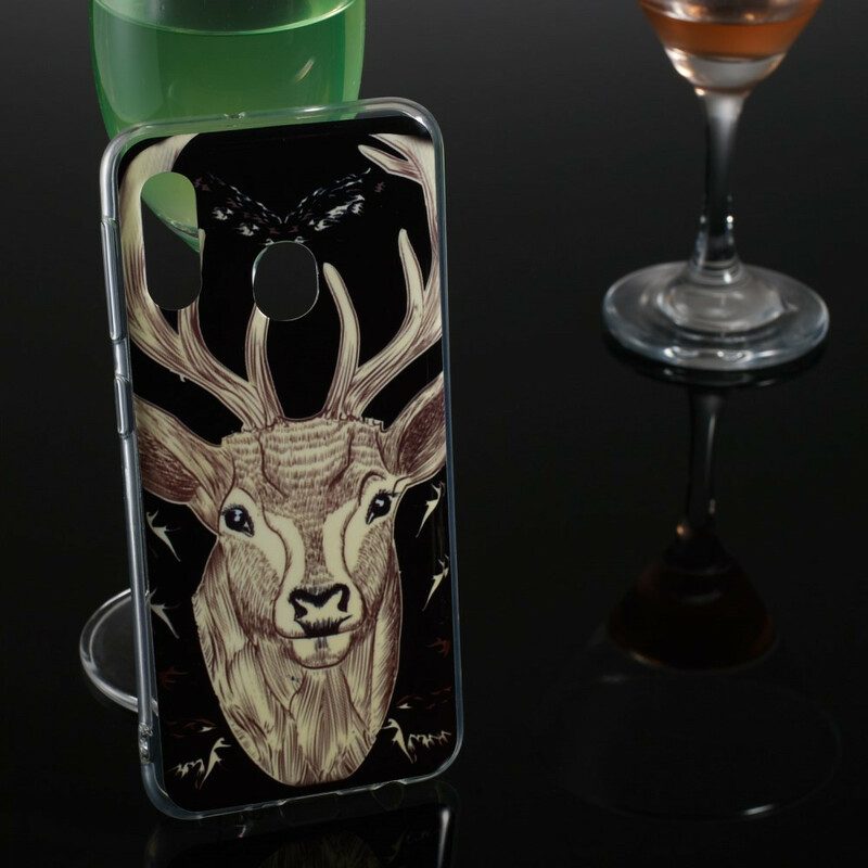 Cover Samsung Galaxy A20e Cervo Maestoso Fluorescente