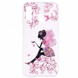 Cover Samsung Galaxy A20e Fata Dei Fiori Trasparente