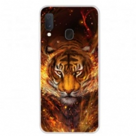 Cover Samsung Galaxy A20e Tigre Di Fuoco