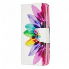 Custodia A Portafoglio Samsung Galaxy A20e Fiore Dell'acquerello
