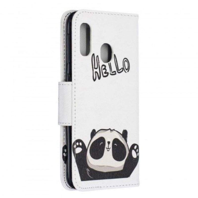 Custodia in pelle Samsung Galaxy A20e Ciao Panda