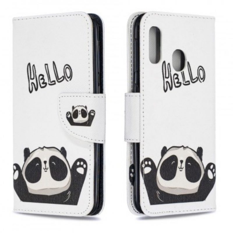 Custodia in pelle Samsung Galaxy A20e Ciao Panda