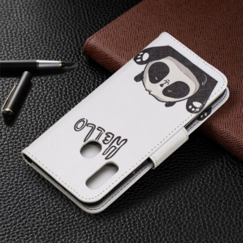 Custodia in pelle Samsung Galaxy A20e Ciao Panda