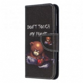Custodia in pelle Samsung Galaxy A20e Orso Pericoloso