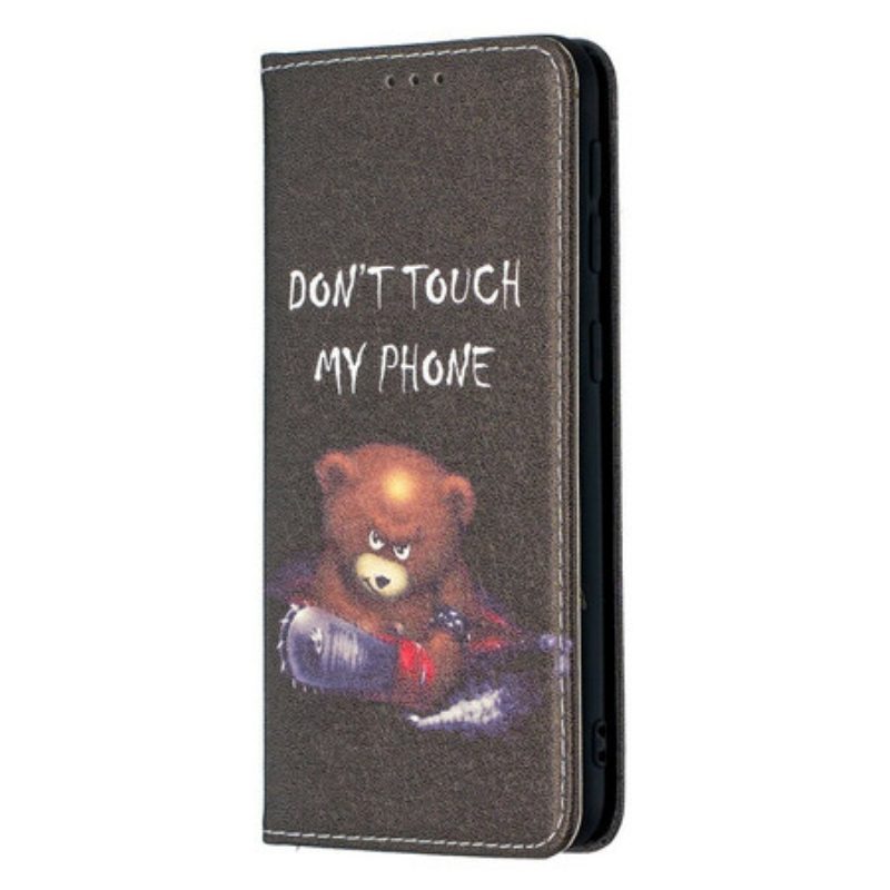 Folio Cover Samsung Galaxy A20e Custodia in pelle Orso Pericoloso