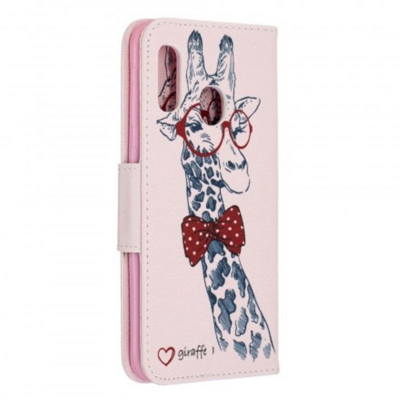 Folio Cover Samsung Galaxy A20e Giraffa Intelligente