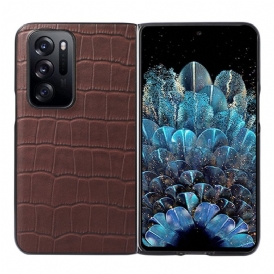 Cover Oppo Find N Pelle Di Design In Vera Pelle Di Coccodrillo