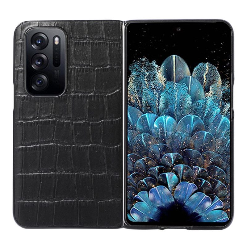Cover Oppo Find N Pelle Di Design In Vera Pelle Di Coccodrillo