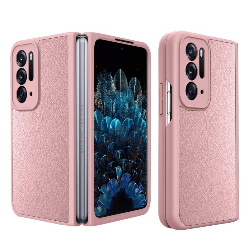 Cover Oppo Find N Stile In Pelle Litchi Con Protezione Per Lo Schermo