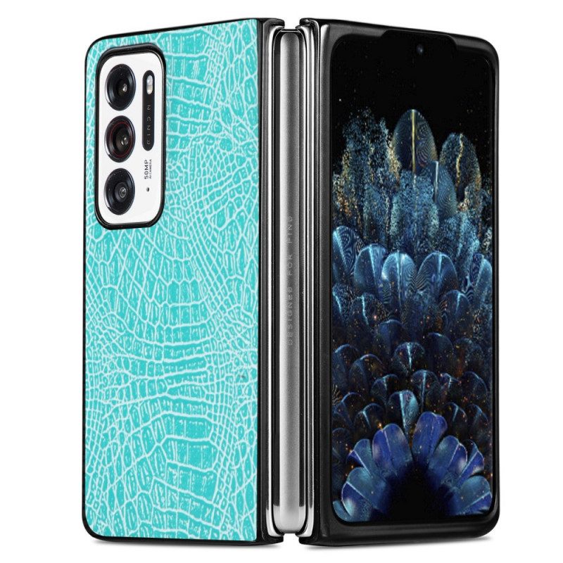 Cover Oppo Find N Stile Pelle Di Coccodrillo