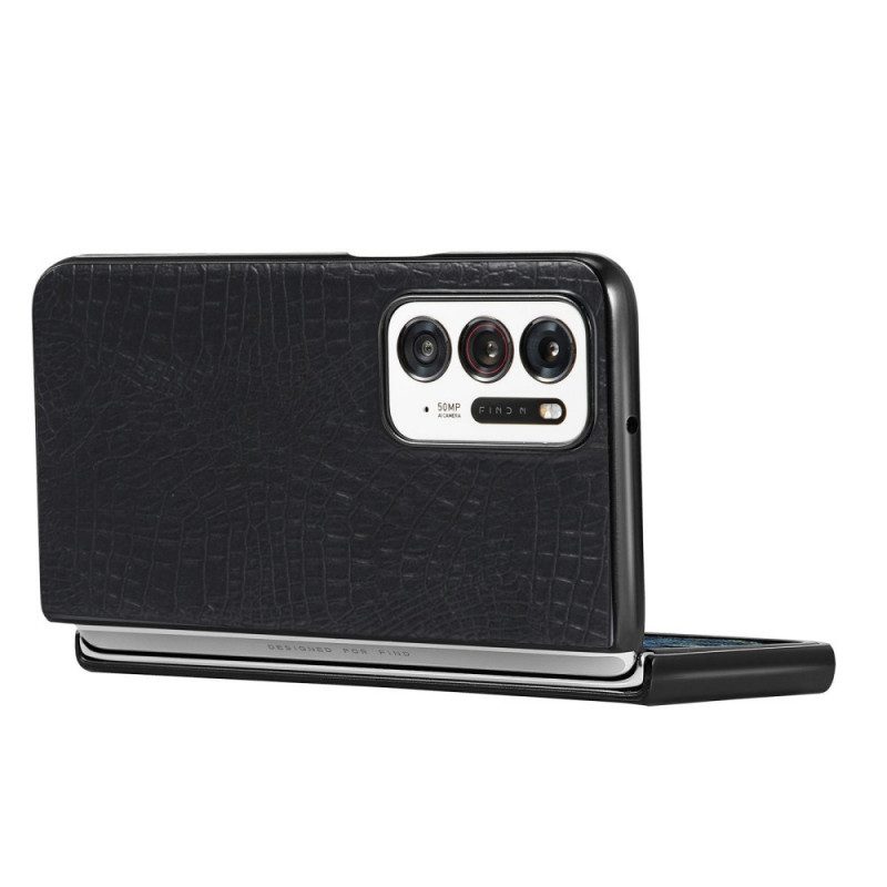Cover Oppo Find N Stile Pelle Di Coccodrillo