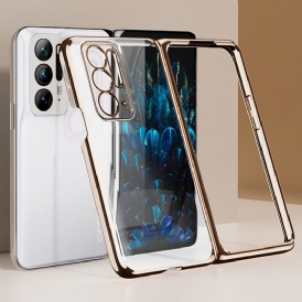 Cover Oppo Find N Trasparente Con Cornice Frontale In Metallo
