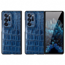 Cover Oppo Find N Vera Pelle Texture Pelle Di Coccodrillo