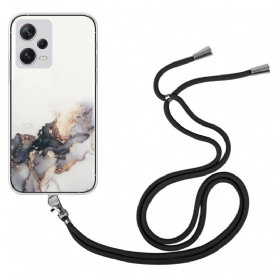 Cover Xiaomi Redmi Note 12 Pro Plus Con Cordone Di Marmo