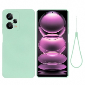 Cover Xiaomi Redmi Note 12 Pro Plus Silicone Liquido Con Cordino