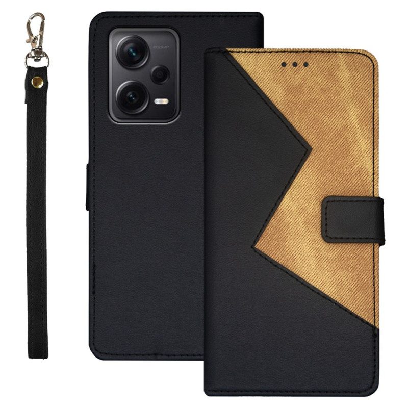 Custodia A Portafoglio Xiaomi Redmi Note 12 Pro Plus Bicolore Idewei