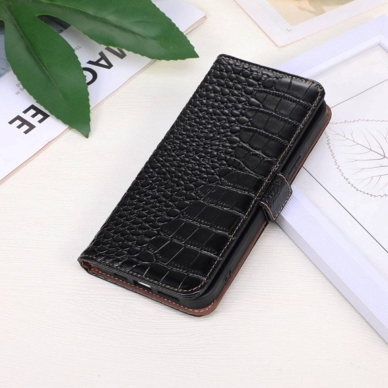 Custodia A Portafoglio Xiaomi Redmi Note 12 Pro Plus Rfid Stile Coccodrillo