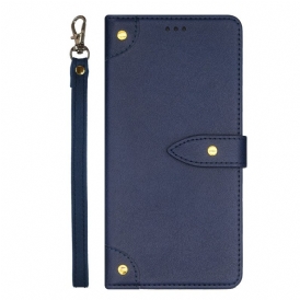 Custodia A Portafoglio Xiaomi Redmi Note 12 Pro Plus Rivetti E Cinturino Idewei