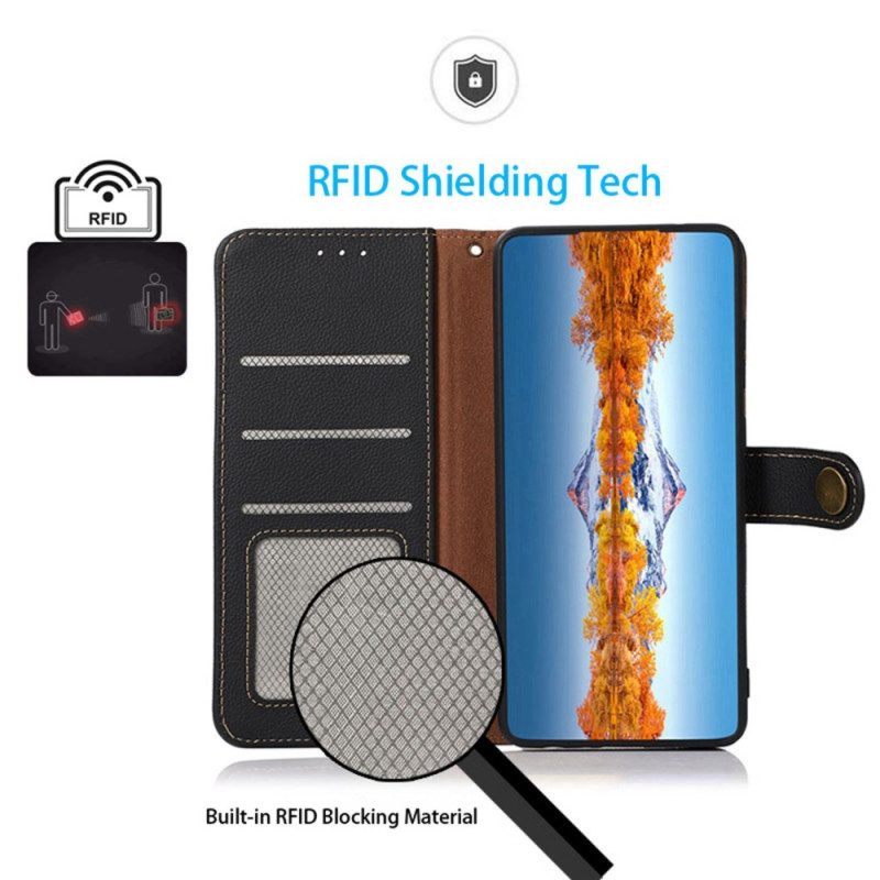 Custodia in pelle Xiaomi Redmi Note 12 Pro Plus Khazneh Rfid In Vera Pelle