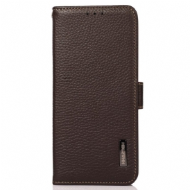 Custodia in pelle Xiaomi Redmi Note 12 Pro Plus Pelle Litchi Khazneh Rfid
