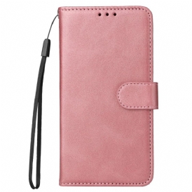 Custodia in pelle Xiaomi Redmi Note 12 Pro Plus Semplice Con Cinturino
