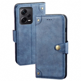 Folio Cover Xiaomi Redmi Note 12 Pro Plus Bottone Magnetico