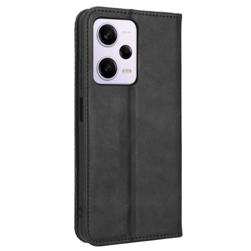 Folio Cover Xiaomi Redmi Note 12 Pro Plus Custodia in pelle Vintage ▾