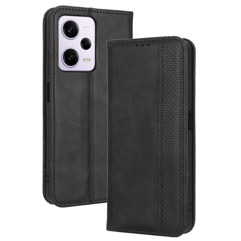 Folio Cover Xiaomi Redmi Note 12 Pro Plus Custodia in pelle Vintage ▾