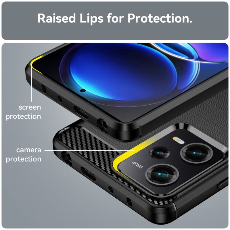 Cover Poco X5 Pro 5G Fibra Di Carbonio Spazzolata
